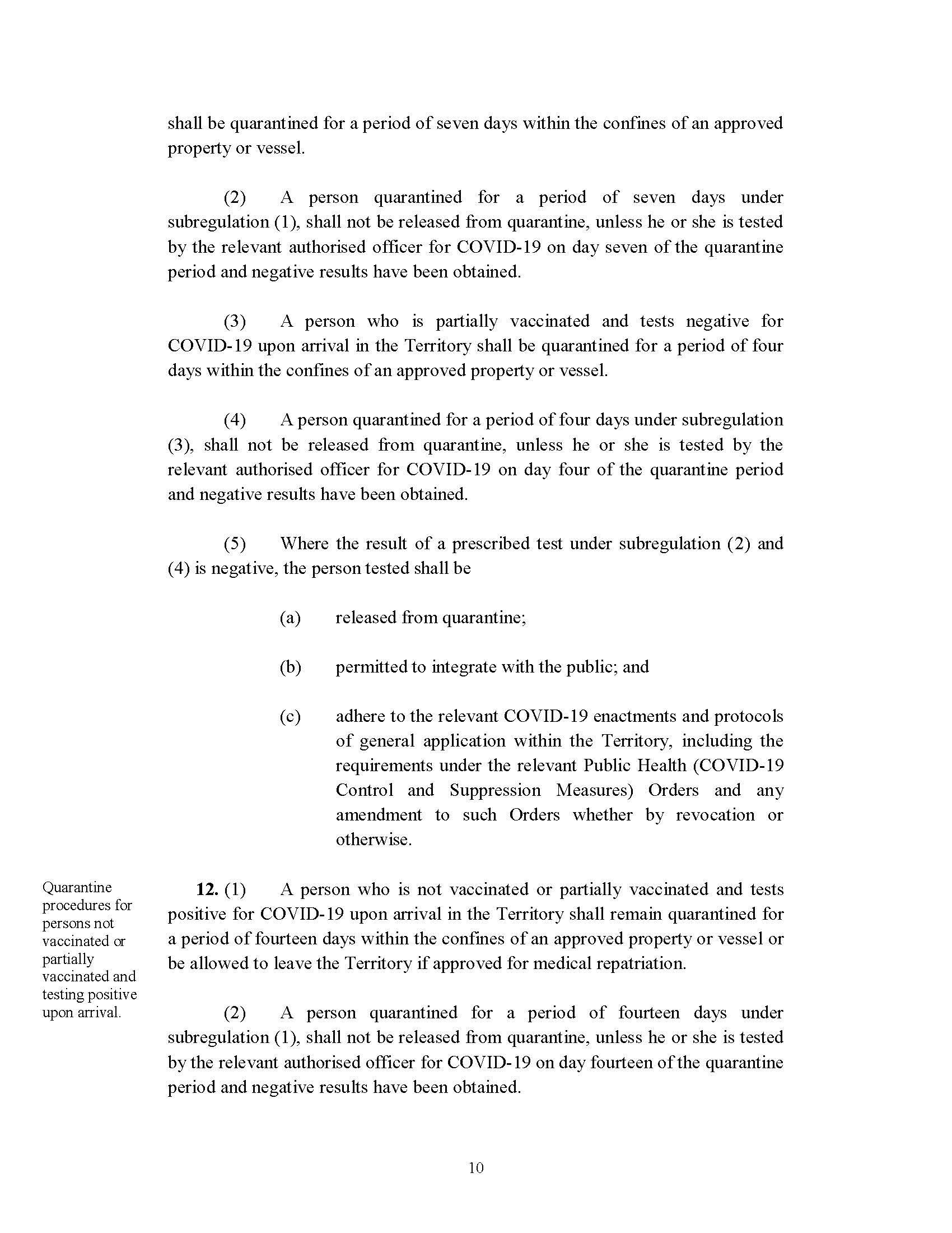 Attached picture SI No 55 of 2021 -- COVID-19 Control and Suppression (Entry of Persons) (No. 3) Regulations, 2021_Page_10.jpg